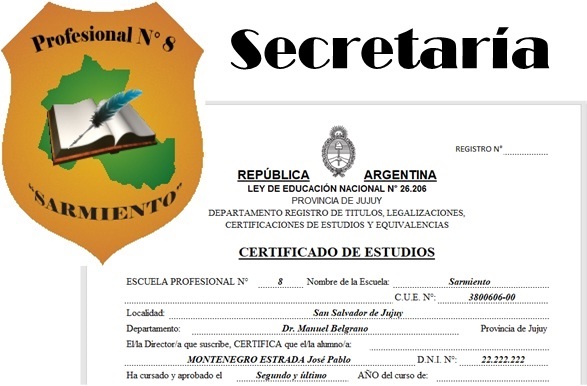 La Secretaria de la Escuela Informa