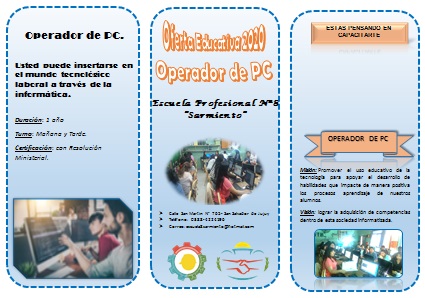 Trifolio de la Especialidad Informática